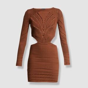 NWT Roberto Cavalli Knit Cutout Crochet Mini Dress